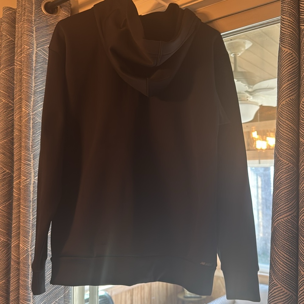 Black New Balance Hooded Zip-Up Sweatshirt Jacket - Picture 2 of 6